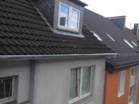 Dachrinnen Reinigung an Schrägdach