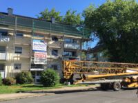 Krantransport zu neuer Baustelle