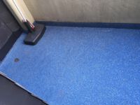 Balkonsanierung Enke Flüssigkunststoff Oberflächenfarbe Blau-Hologramm