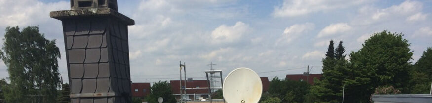 Kamin auf einem Flachdach