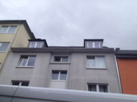 Dachrinnen Reinigung an Mehrfamilienhaus